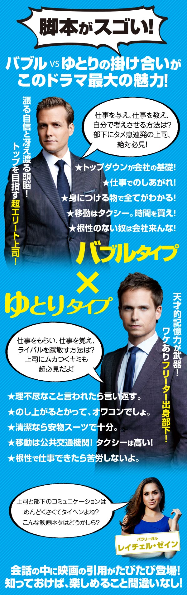 Suits スーツ 4つのココがスゴい 海外ドラマ Suits スーツ